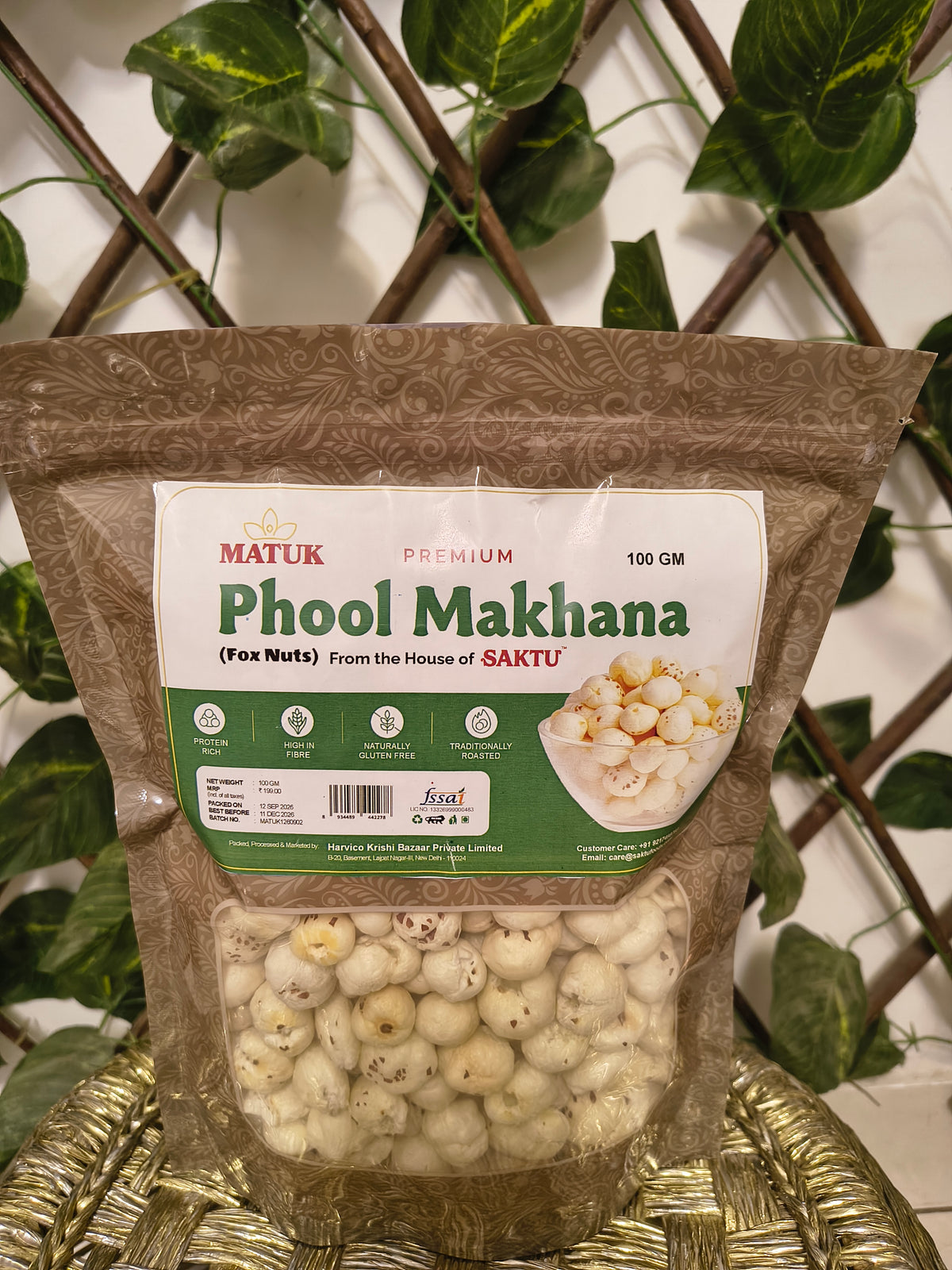 Premium Phool Makhana (Fox Nuts)| 100GM | From the House of SAKTU