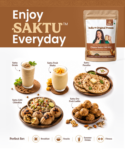 Hand Stone Grinded Chana Sattu | 400 GM