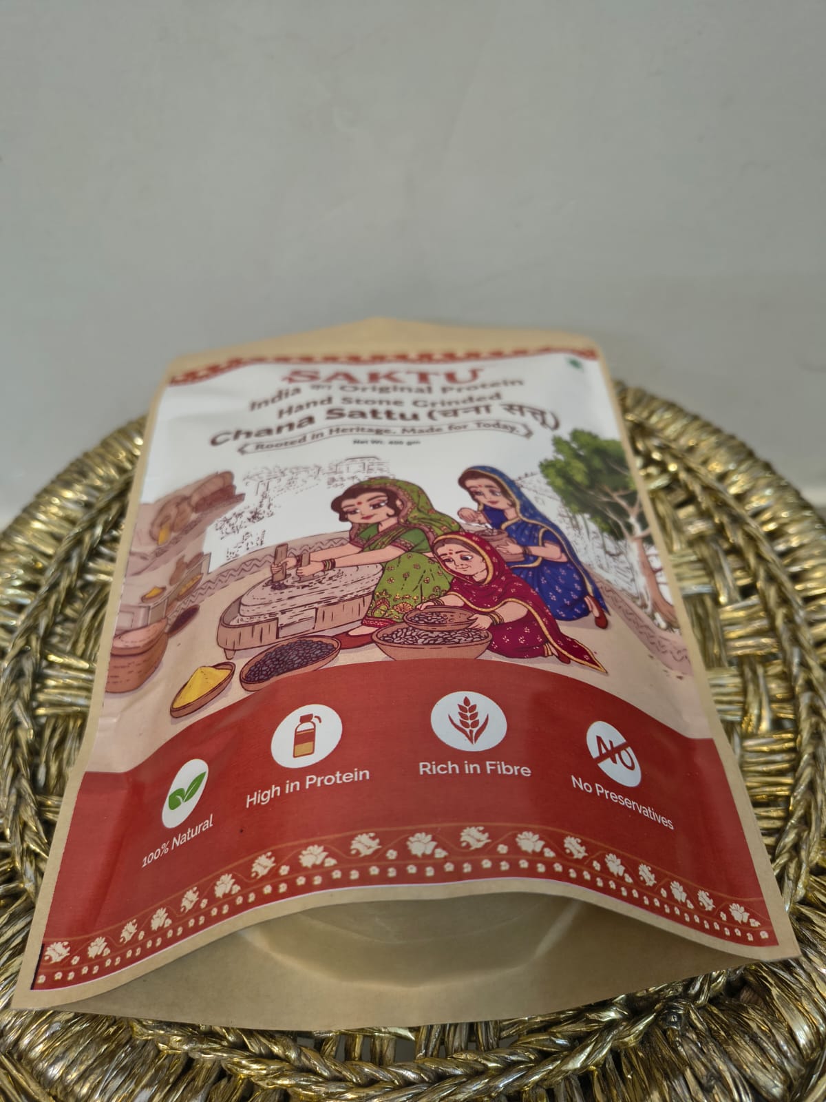 Hand Stone Grinded Chana Sattu | 400 GM